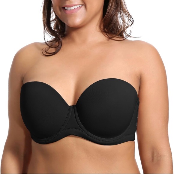 delimira Other - NWT Black Underwire Contour Multiway Full Coverage Strapless Bra Plus Size 36E